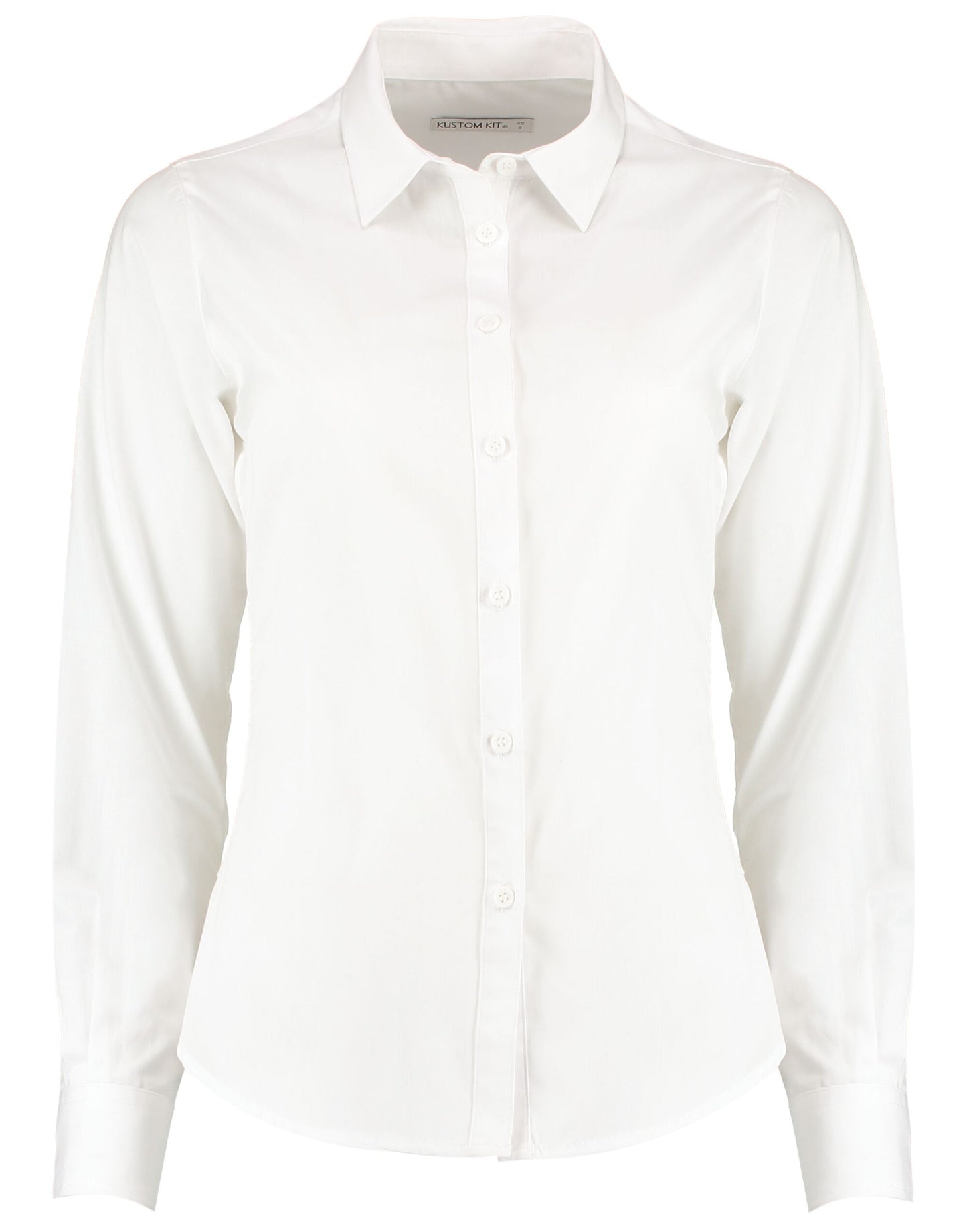 Tailored Long Sleeve Poplin Shirt - White