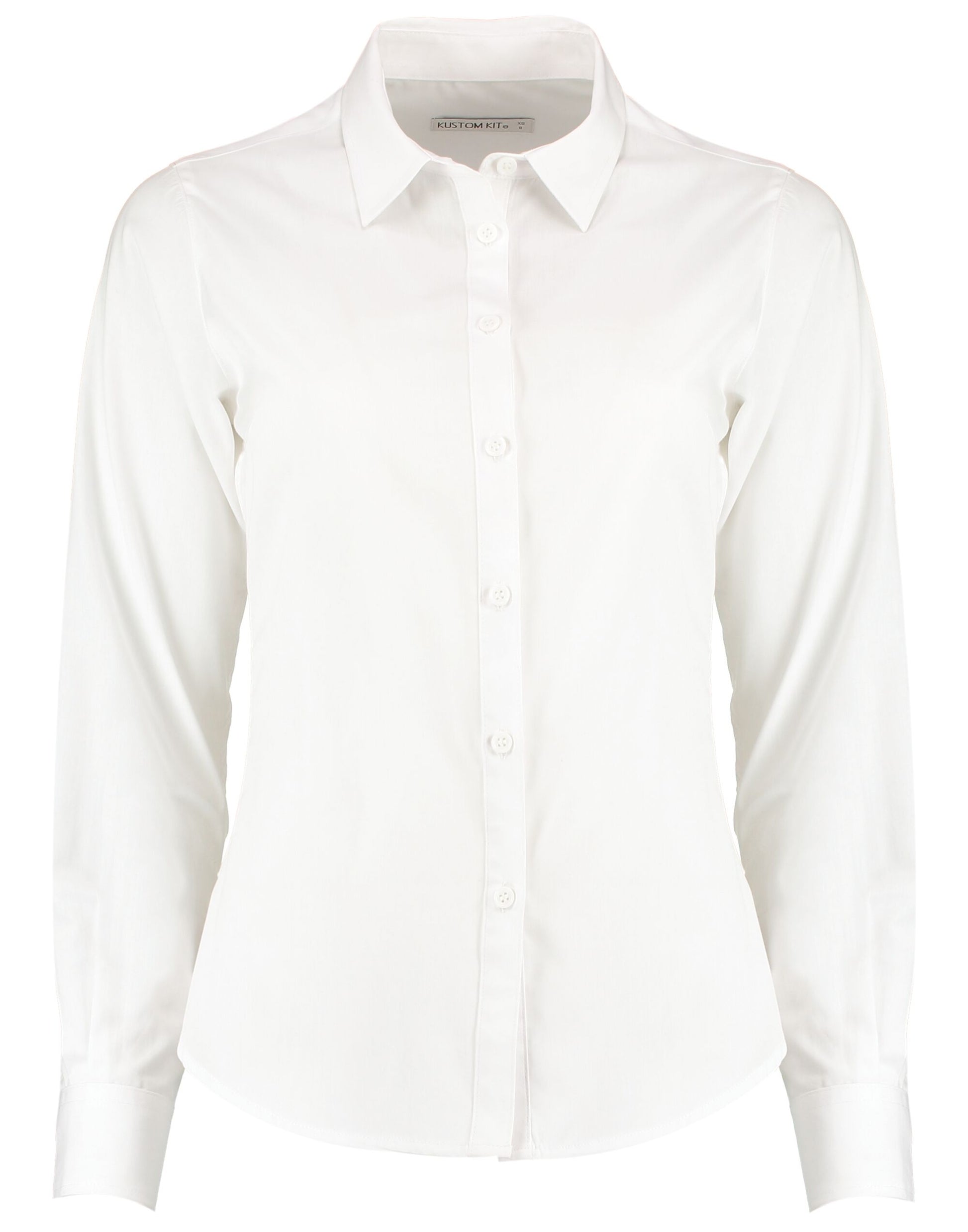 Tailored Long Sleeve Poplin Shirt - White