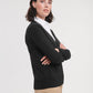 Ladies' V-Neck Knitted Cardigan - Charcoal Marl
