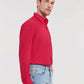 Men's Long Sleeve Classic Polycotton Poplin Shirt - Classic Red