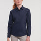 Ladies' Long Sleeve Classic Polycotton Poplin Shirt - French Navy