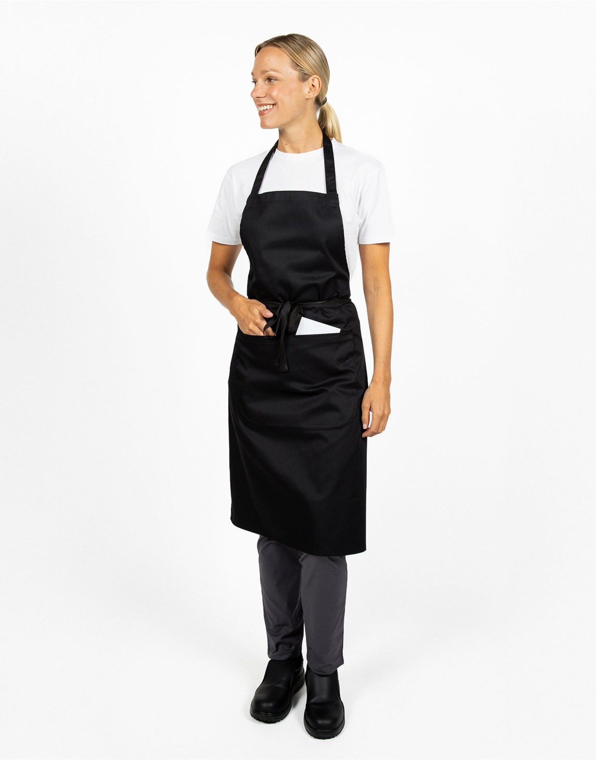 Bib Pocket Apron - Black