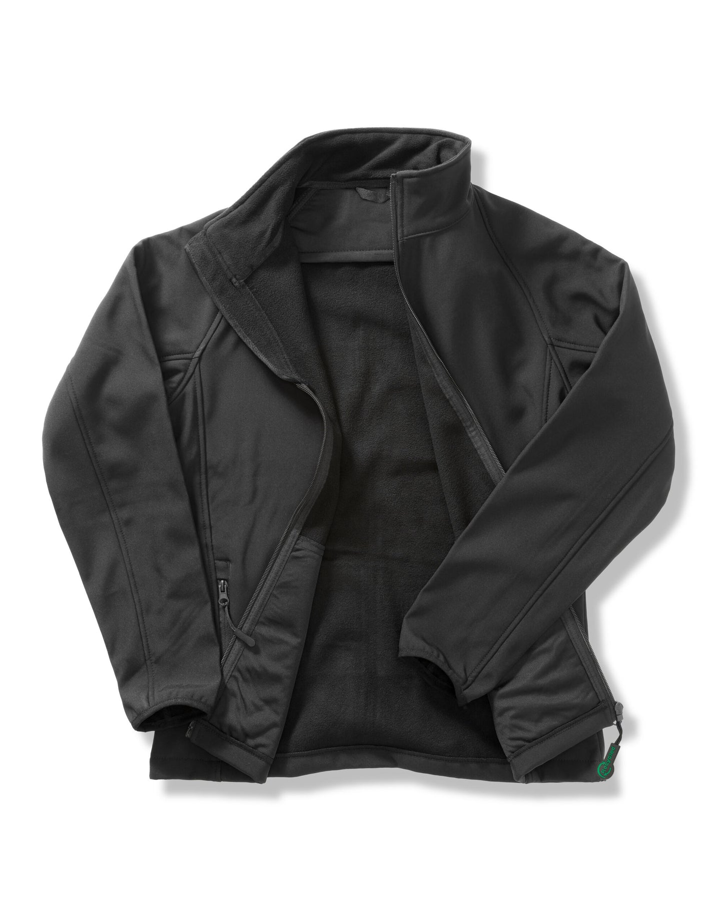 Men's Printable Softshell Jacket with Recycled Inner Fleece - Black/Black