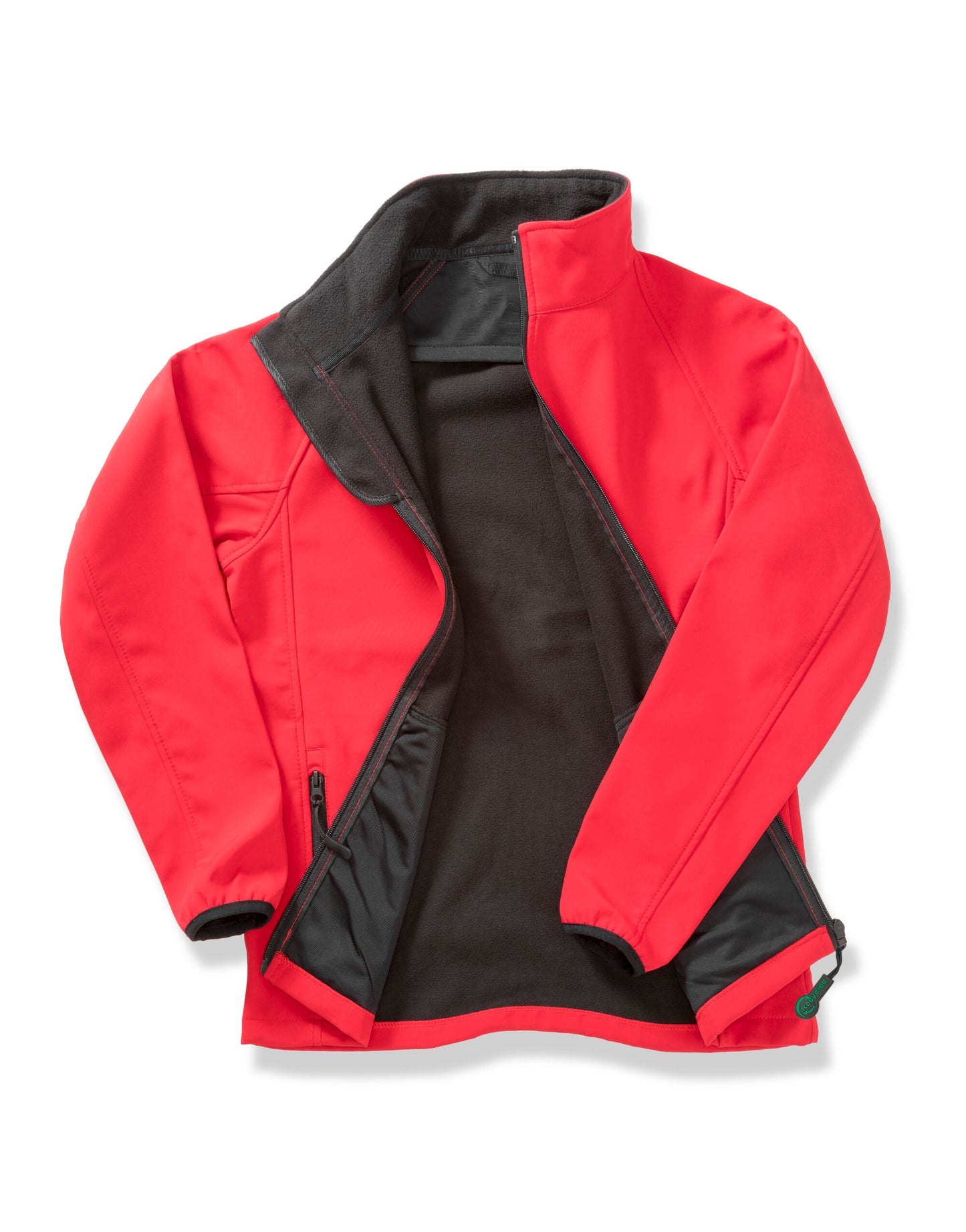 Men's Printable Softshell Jacket with Recycled Inner Fleece - Red/Black