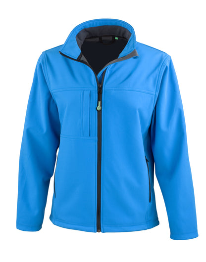 Women's Recycled 3-Layer Classic Softshell Jacket - Azure Blue