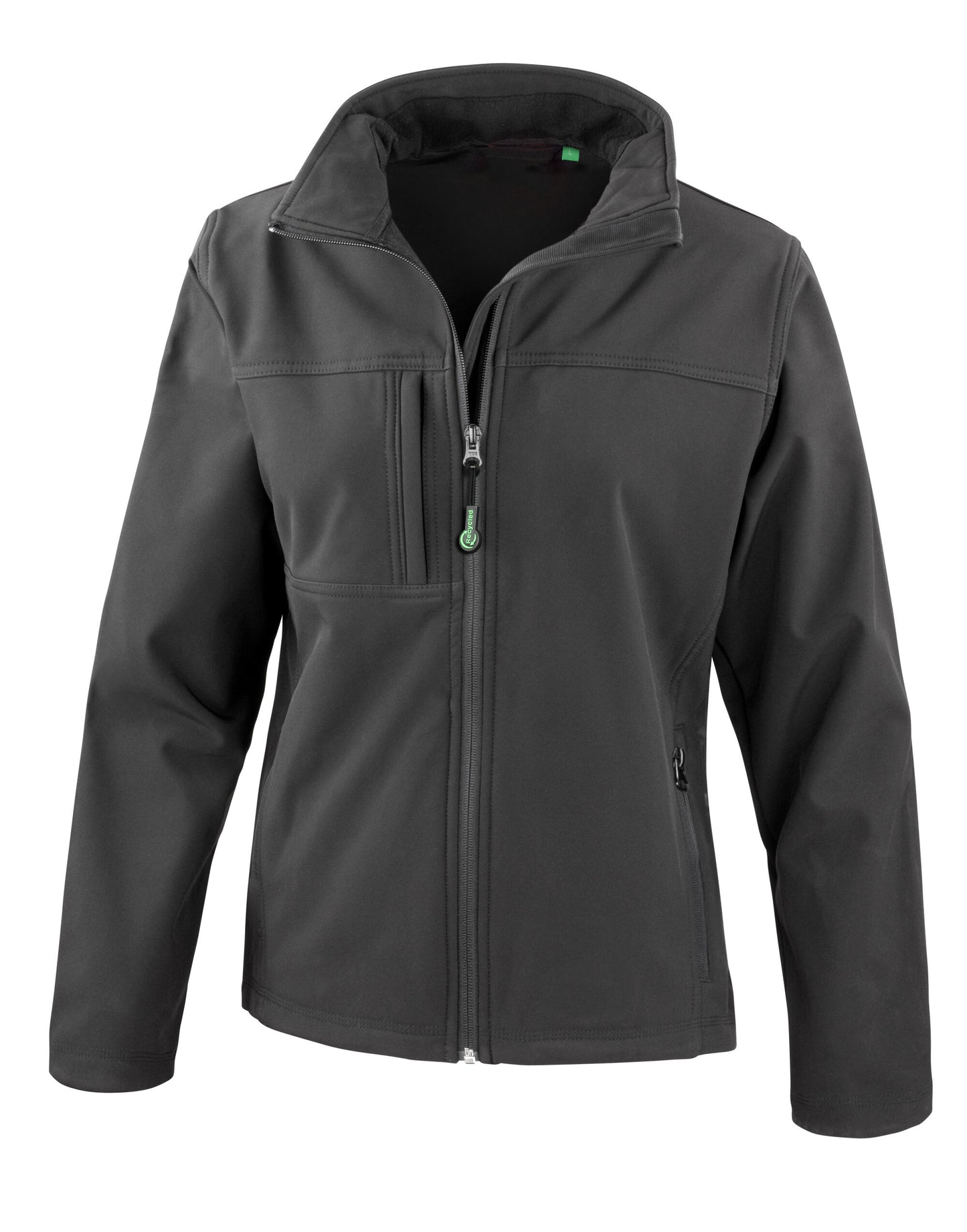 Women's Recycled 3-Layer Classic Softshell Jacket - Black