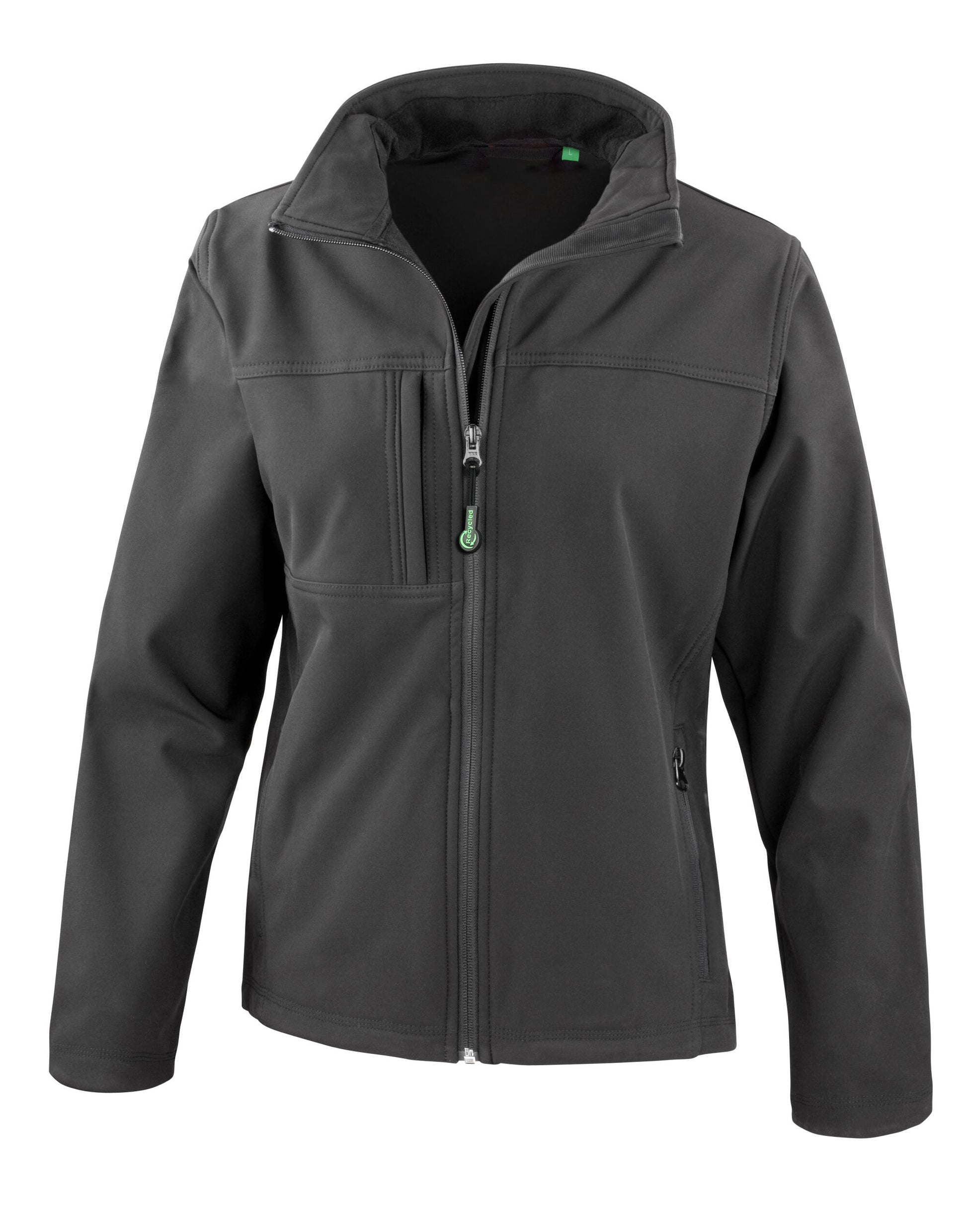 Women's Recycled 3-Layer Classic Softshell Jacket - Black