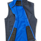 Men's Printable Softshell Bodywarmer with Recycled Fleece Inner - Navy/Royal