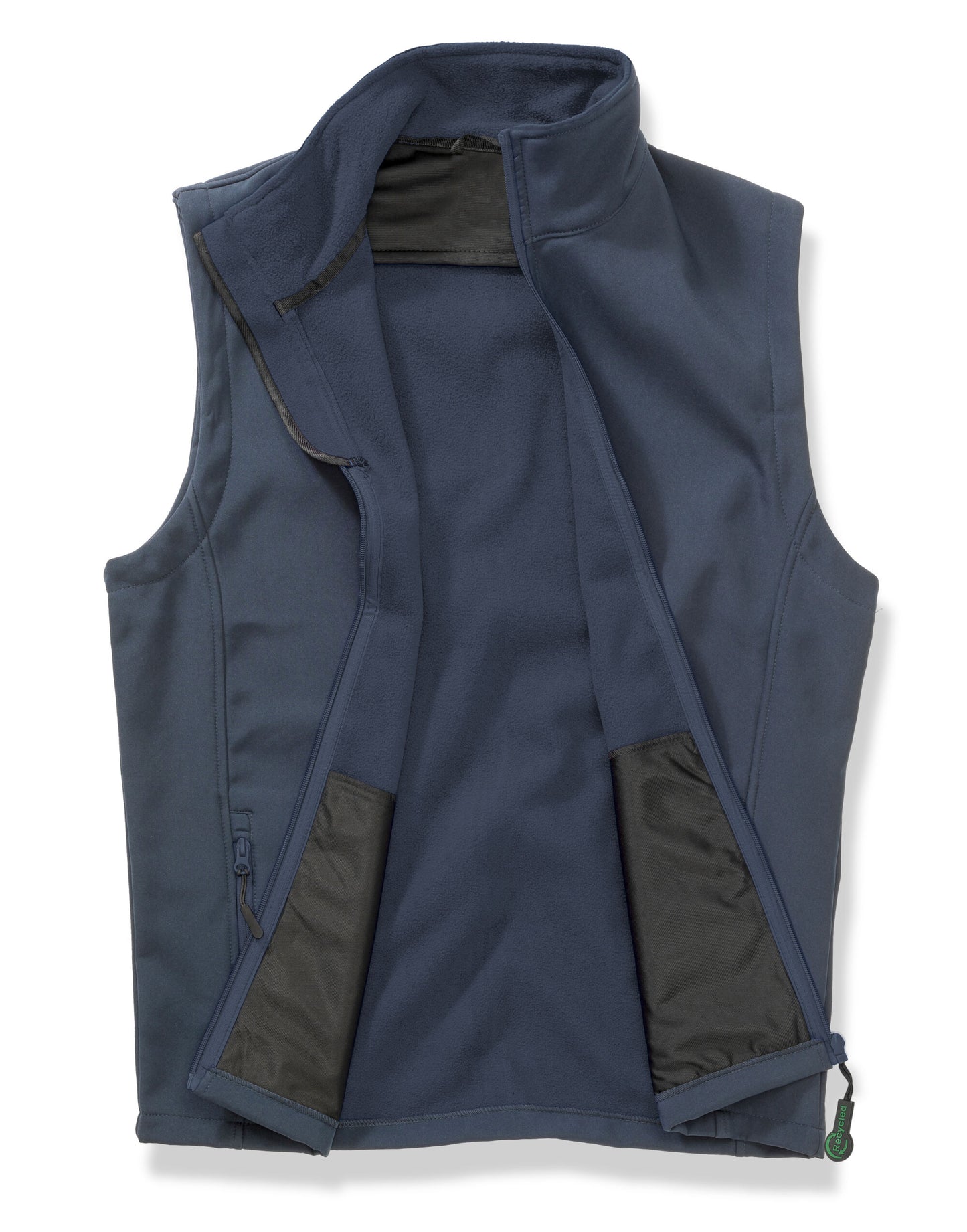 Men's Printable Softshell Bodywarmer with Recycled Fleece Inner - Navy/Navy