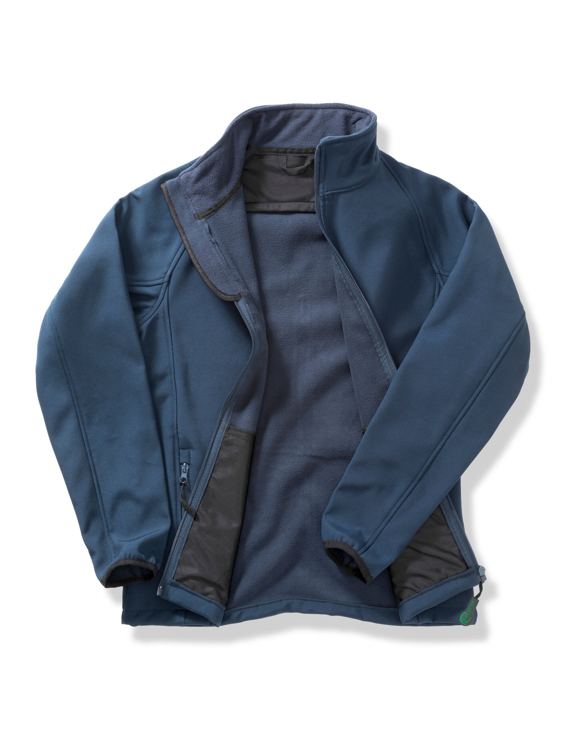 Ladies' Printable Softshell Jacket with Recycled Inner Fleece - Navy/Navy