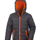 Children's Soft Padded Jacket - Black/Orange