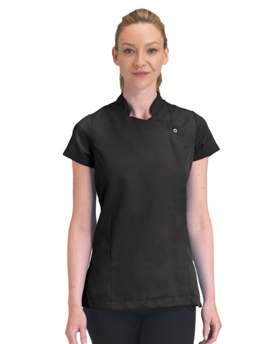 Beauty Tunic Asymmetric Zip Fastening - Black