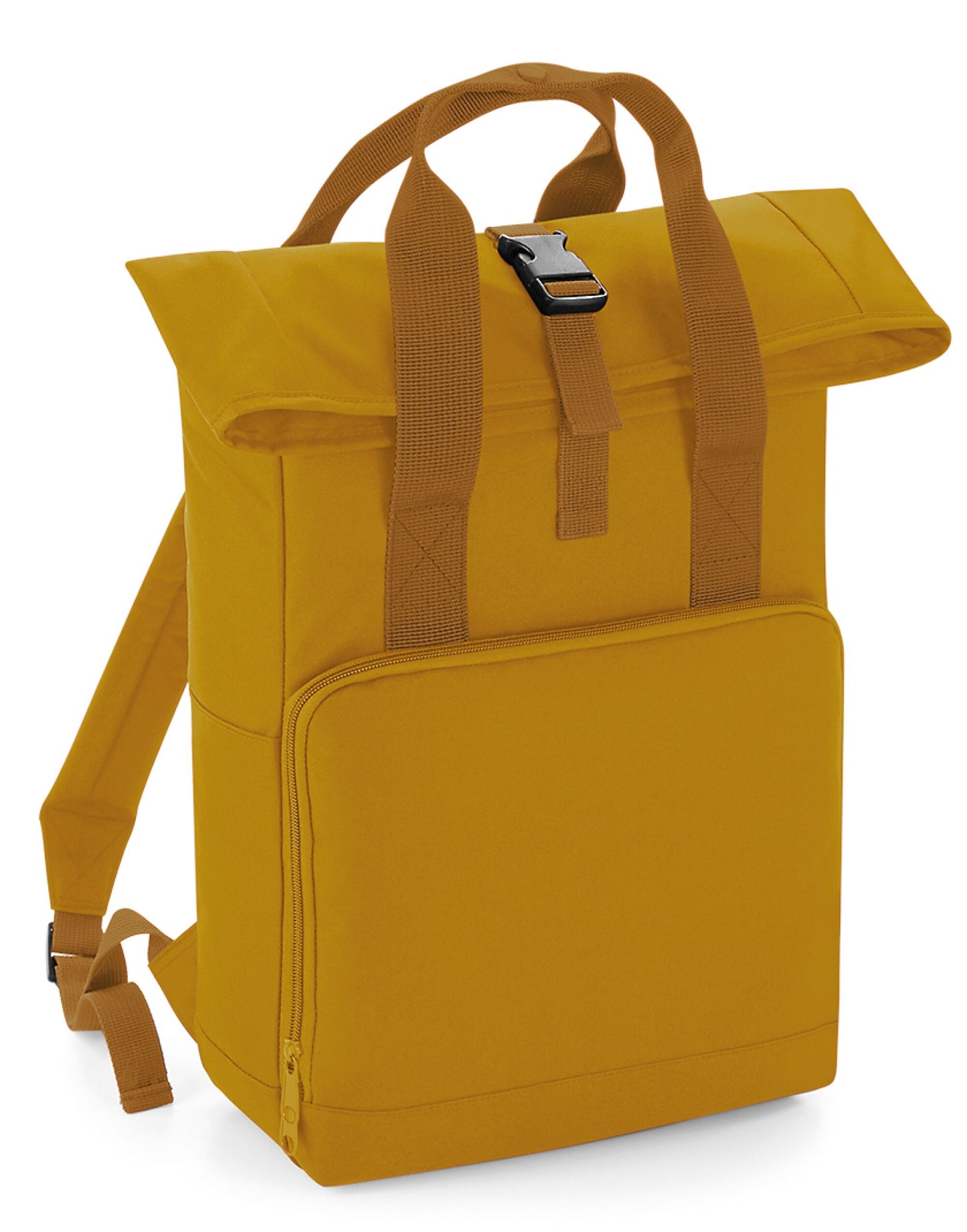 Twin Handle Roll-Top Backpack - Mustard