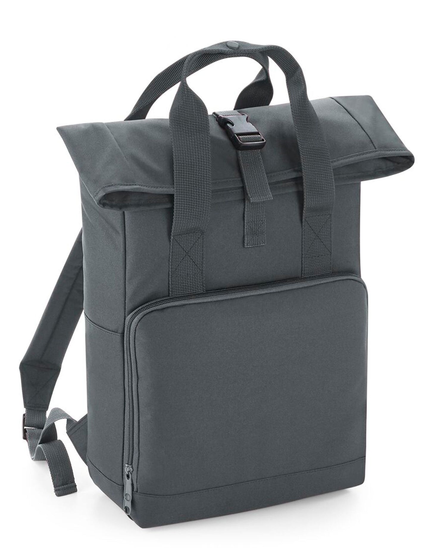 Twin Handle Roll-Top Backpack - Graphite Grey