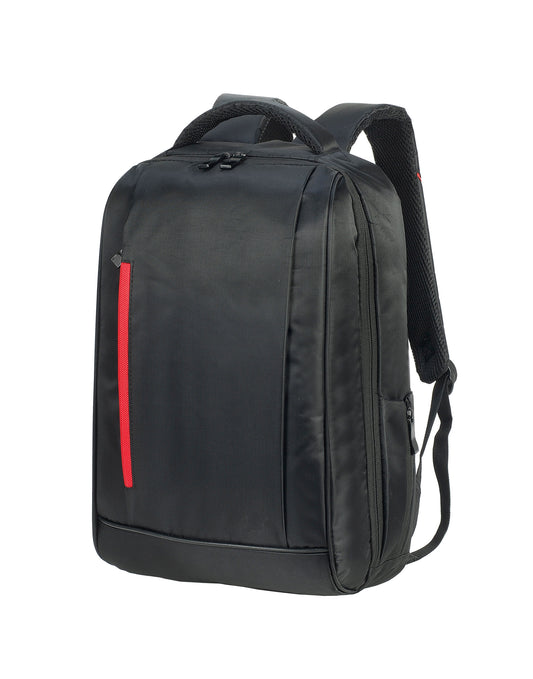 Kiel Urban Laptop Backpack - Black/Red