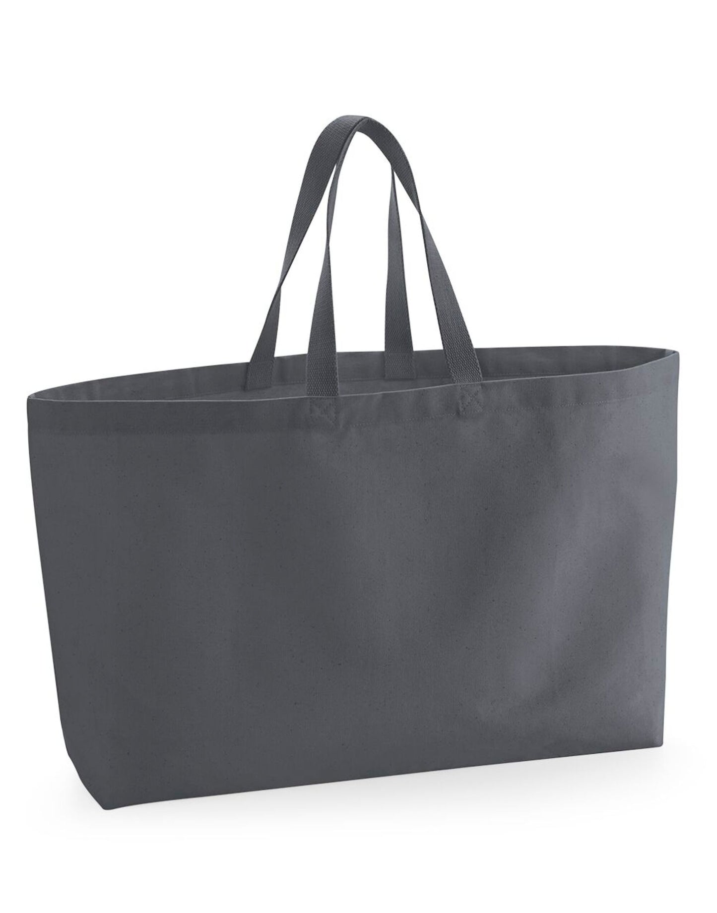 Oversized Canvas Tote Bag - Graphite Grey