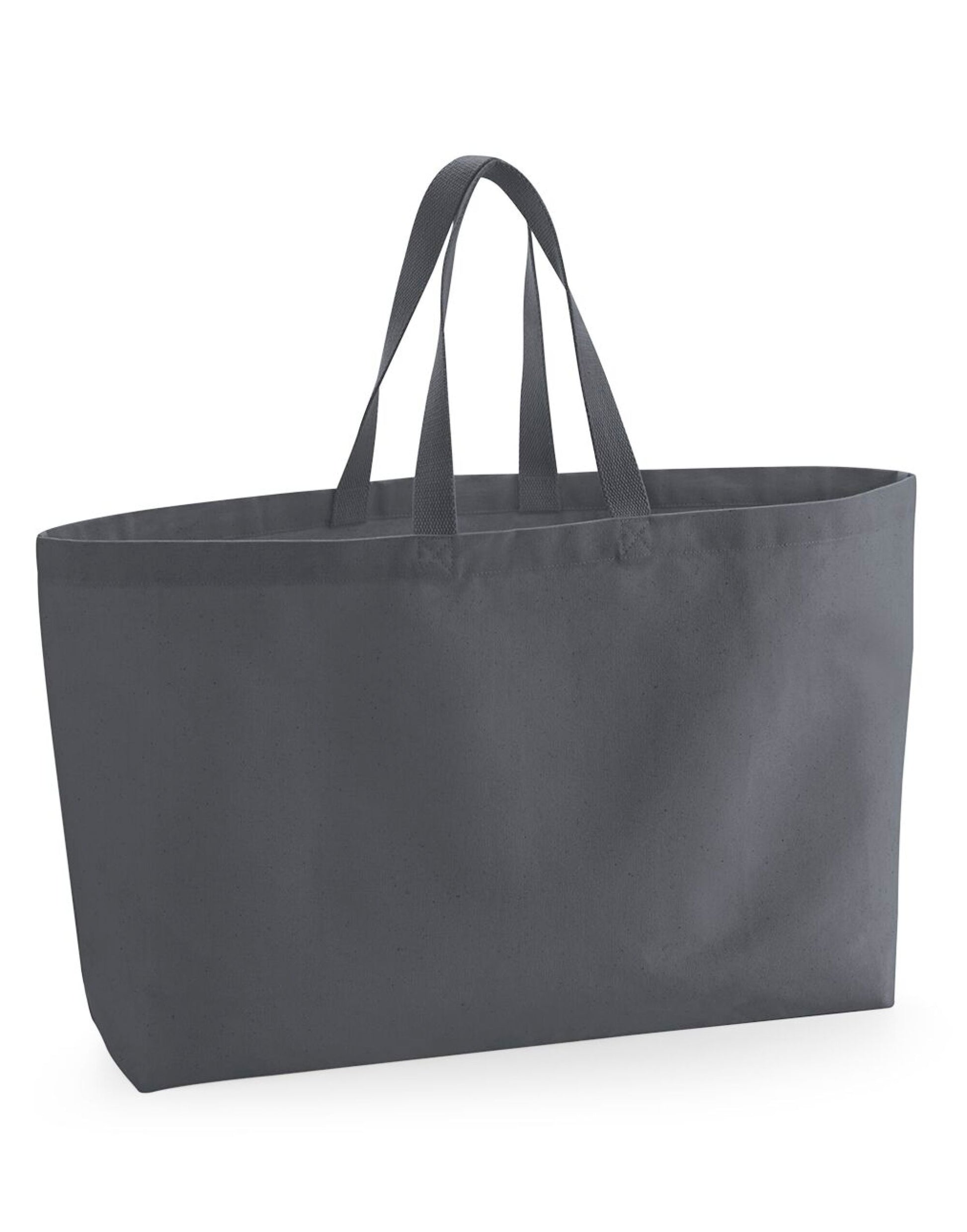 Oversized Canvas Tote Bag - Graphite Grey
