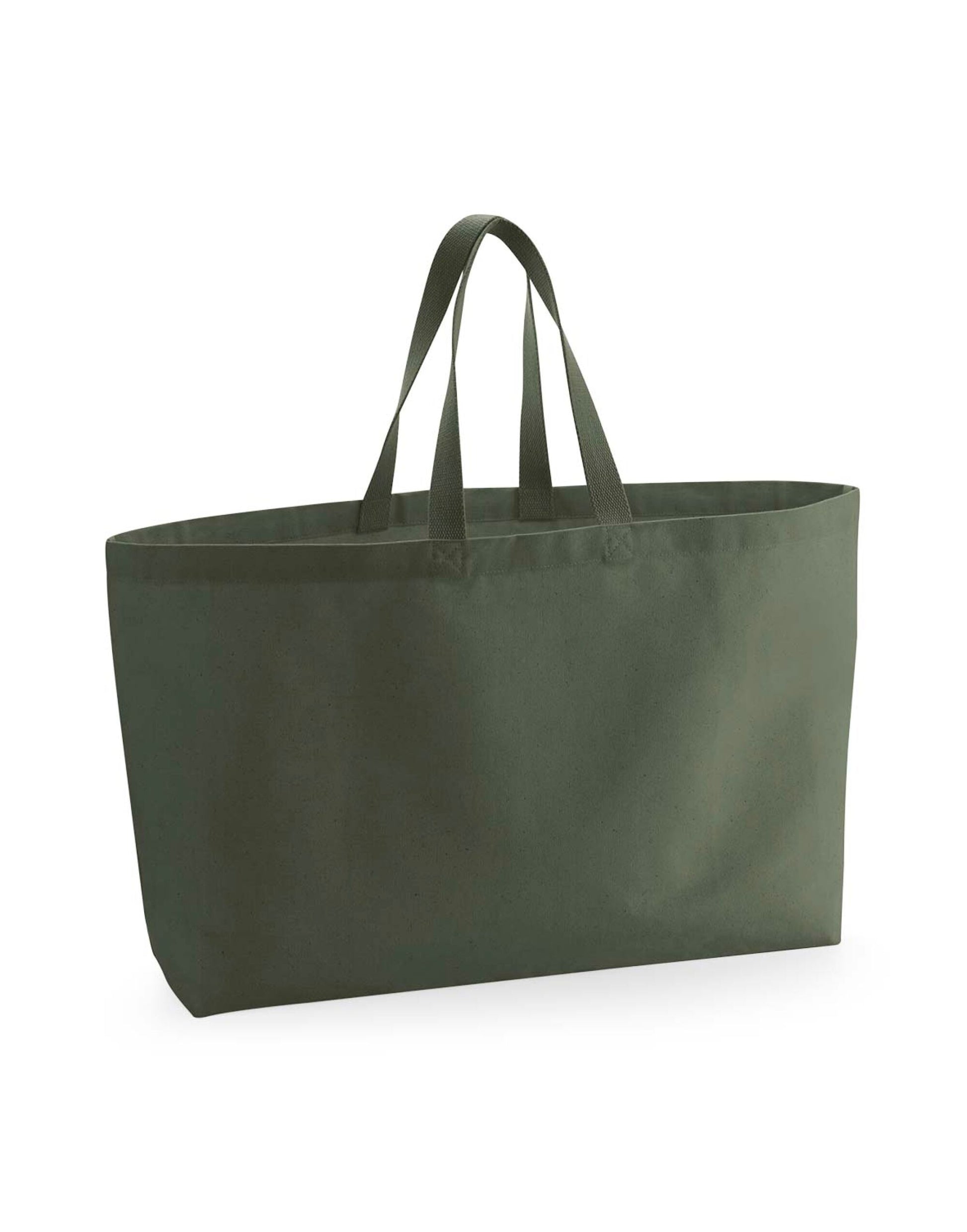 Oversized Canvas Tote Bag - Olive