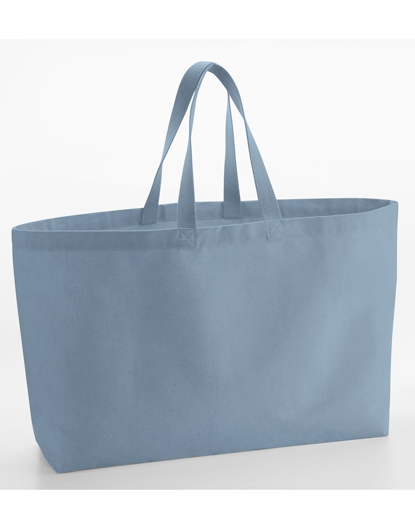 Oversized Canvas Tote Bag - Dusty Blue