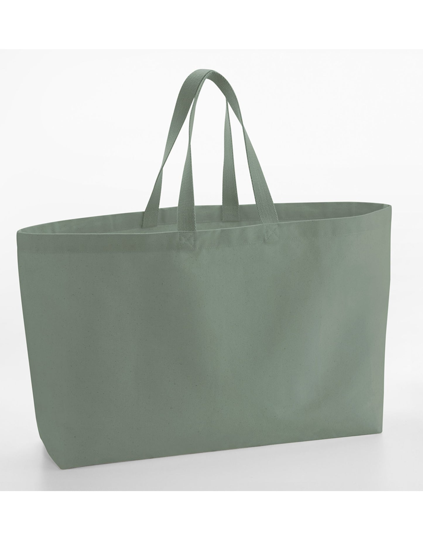 Oversized Canvas Tote Bag - Dusty Green