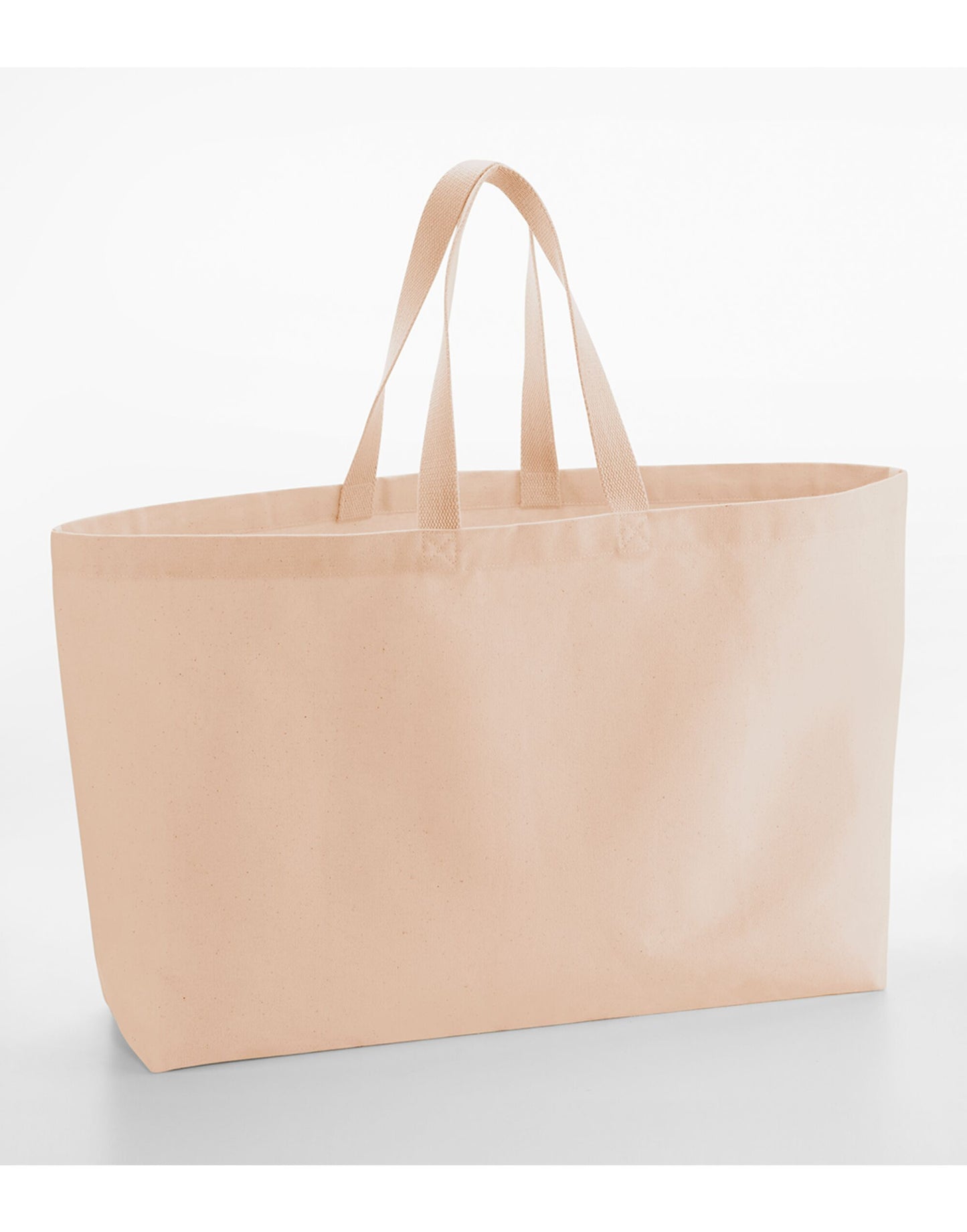 Oversized Canvas Tote Bag - Peach
