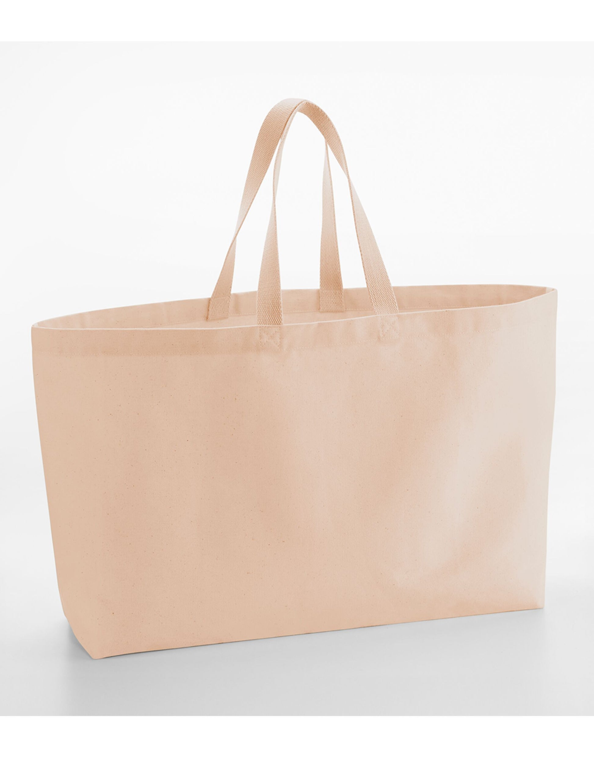 Oversized Canvas Tote Bag - Peach