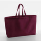 Oversized Canvas Tote Bag - Burgundy