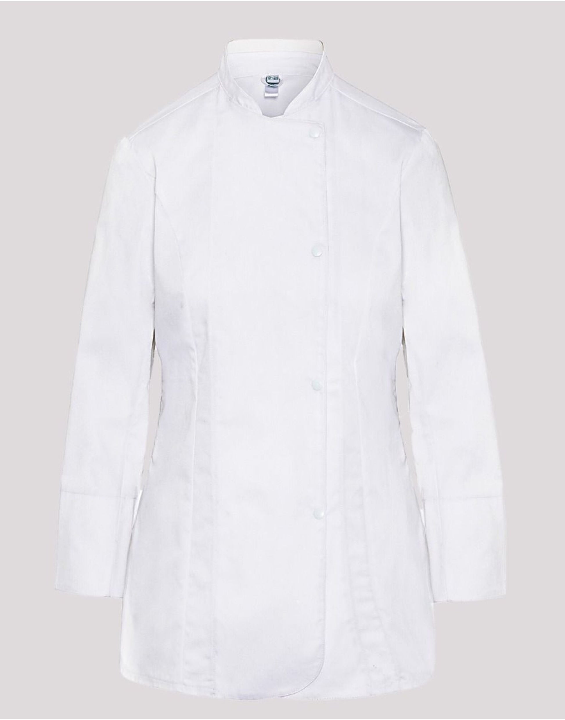 Ladies' Long Sleeve Fitted Chef's Jacket - White