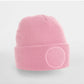 Circular Patch Beanie - Dusky Pink