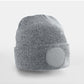 Circular Patch Beanie - Heather Grey