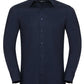 Men's Long Sleeve Tailored Oxford Shirt - Bright Navy