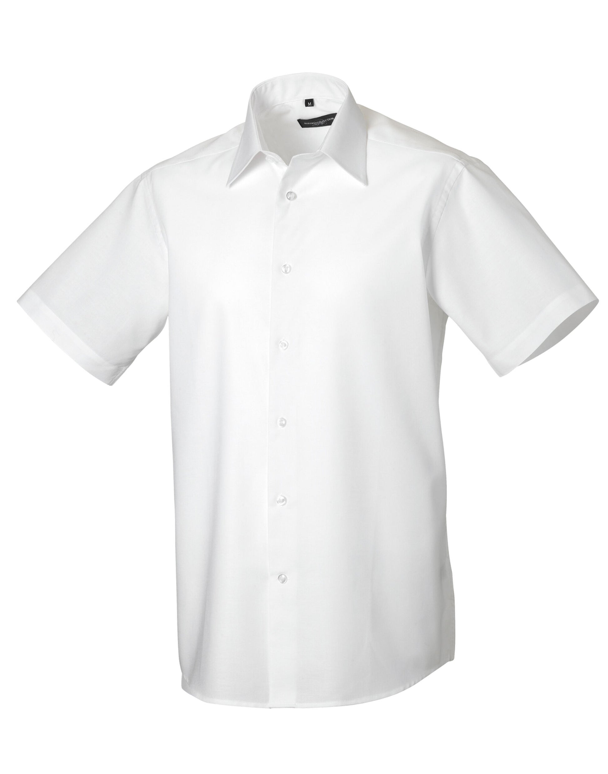 Men's Short Sleeve Tailored Oxford Shirt - White