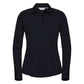 Ladies' Long Sleeve Fitted Polycotton Poplin Shirt - French Navy