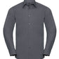 Men's Long Sleeve Tailored Polycotton Poplin Shirt - Convoy Grey