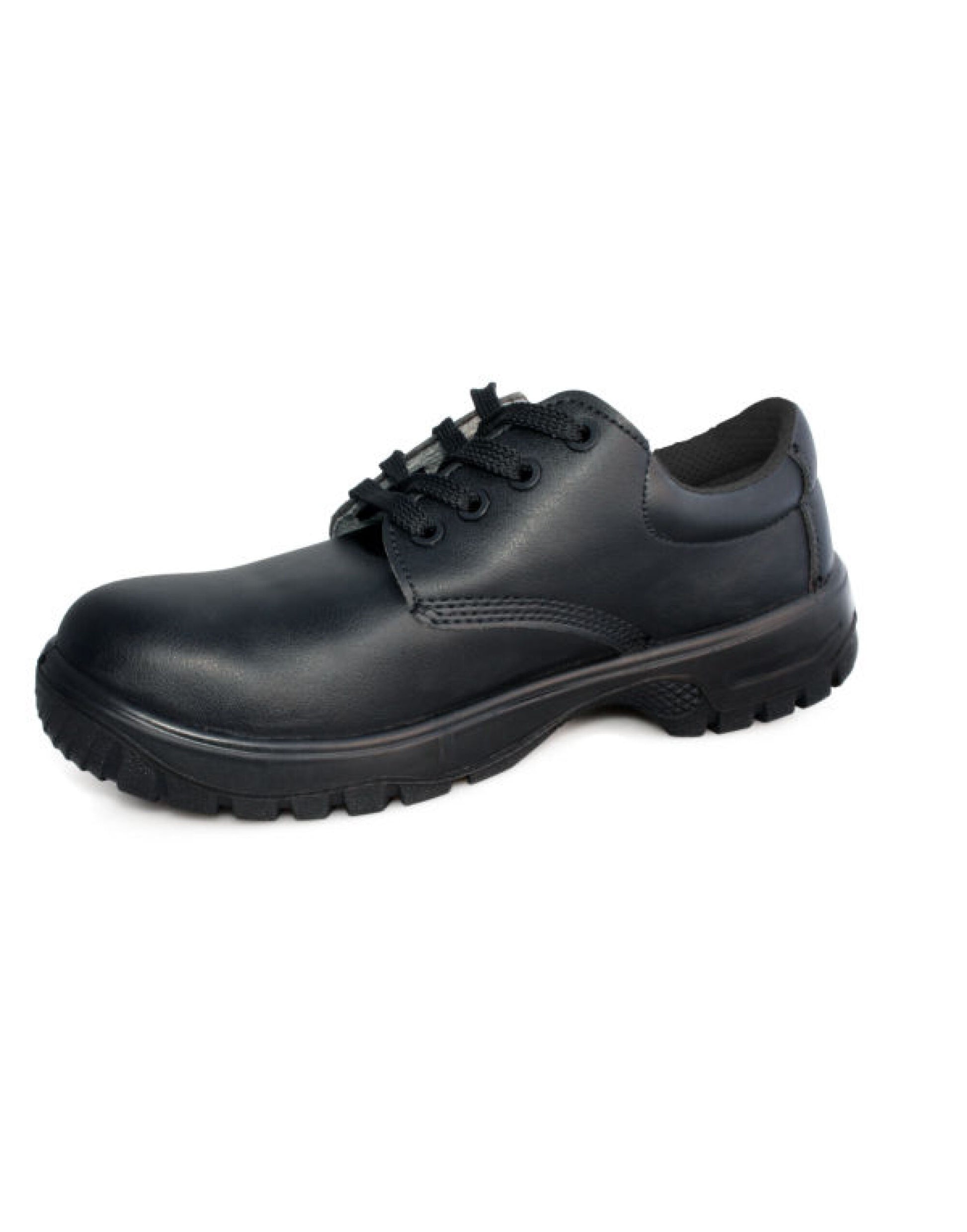 Comfort Grip Lace up Safety Shoe - Black