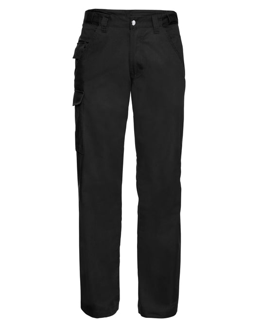 Polycotton Twill Trousers (Reg) - Black