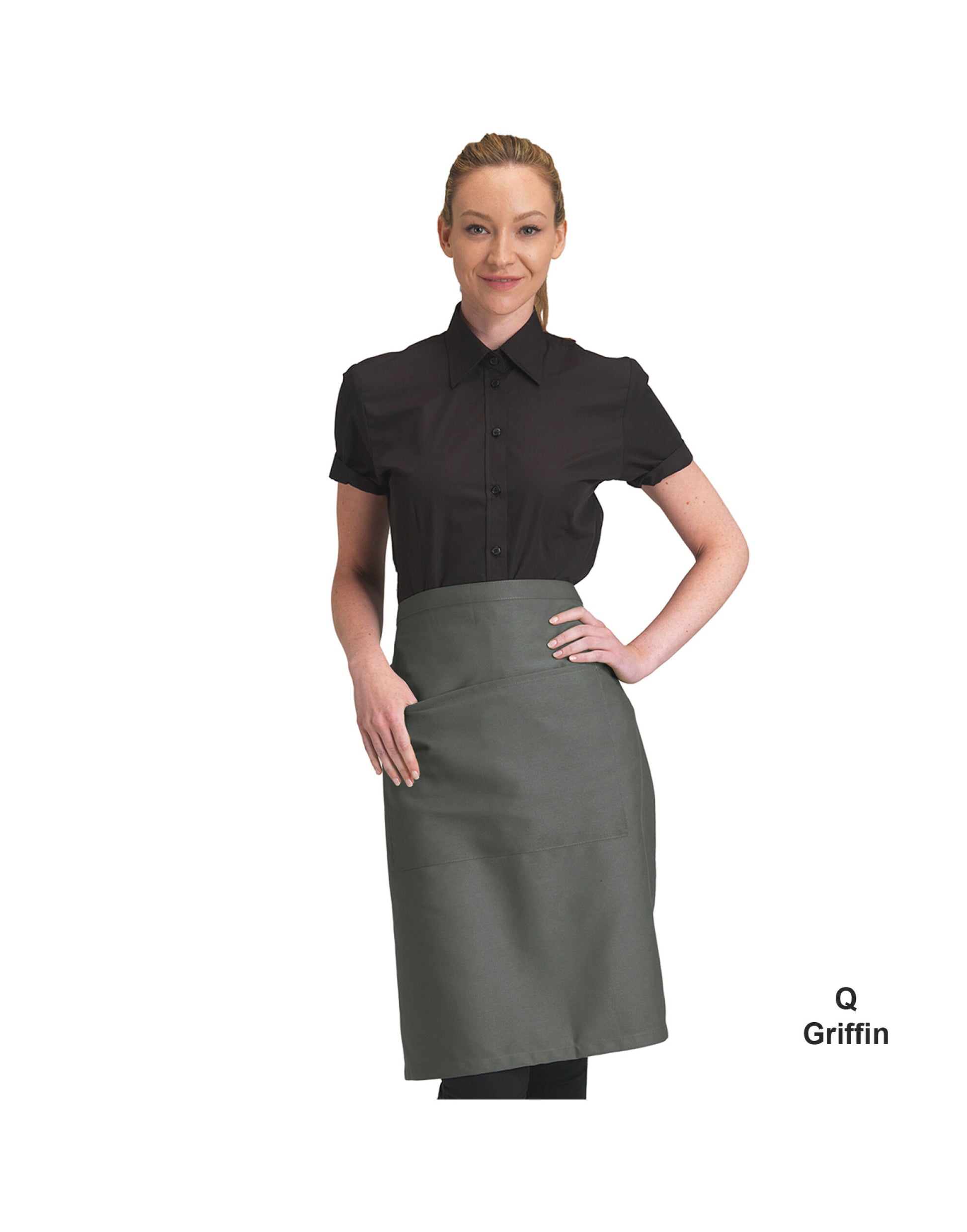 Recycled Waist Apron With Pocket - Griffin Grey