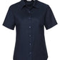 Ladies' Short Sleeve Tailored Oxford Shirt - Bright Navy