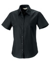 Ladies' Short Sleeve Tailored Oxford Shirt - Black