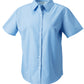 Ladies' Short Sleeve Tailored Oxford Shirt - Oxford Blue