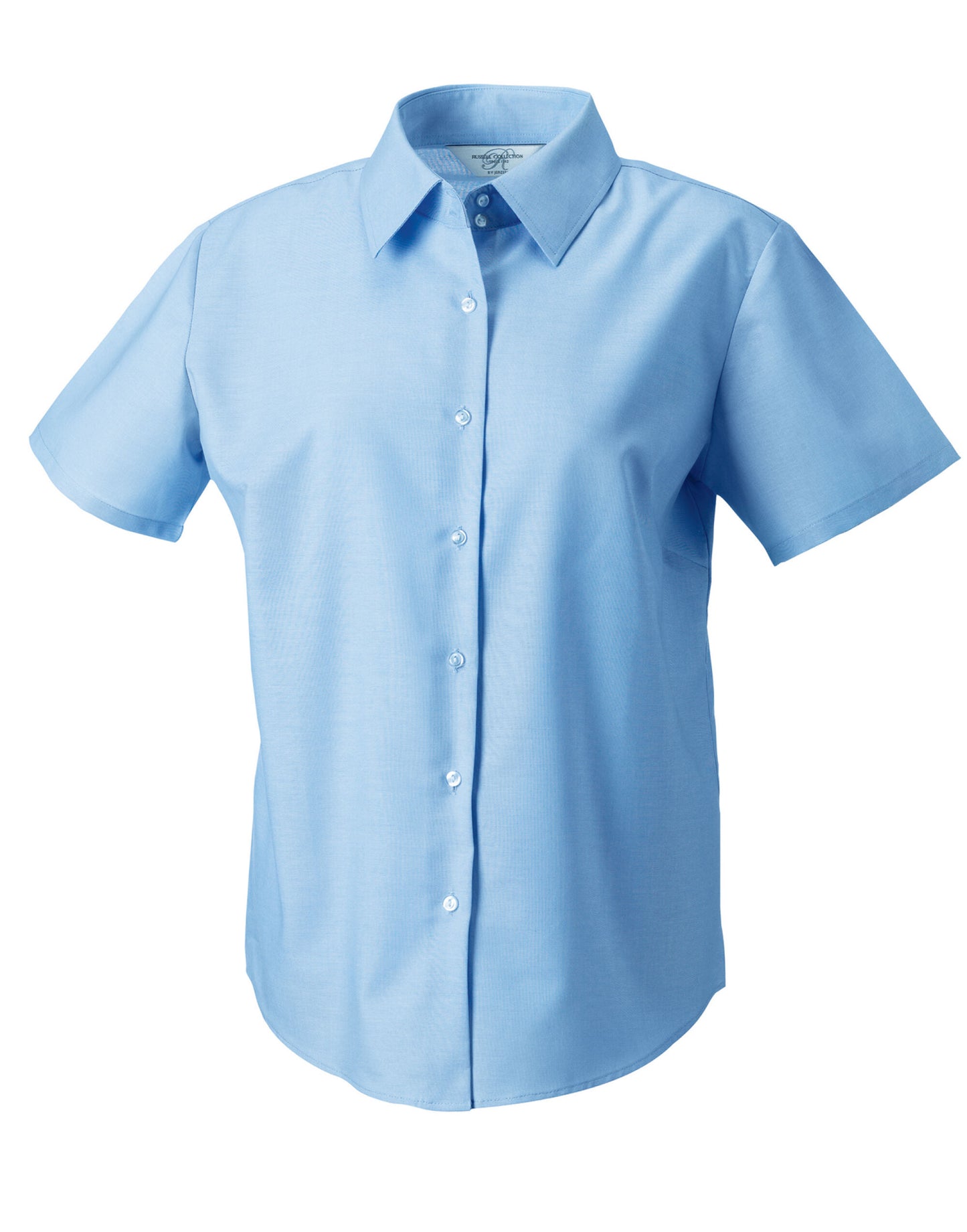 Ladies' Short Sleeve Tailored Oxford Shirt - Oxford Blue