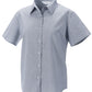 Ladies' Short Sleeve Tailored Oxford Shirt - Silver Grey