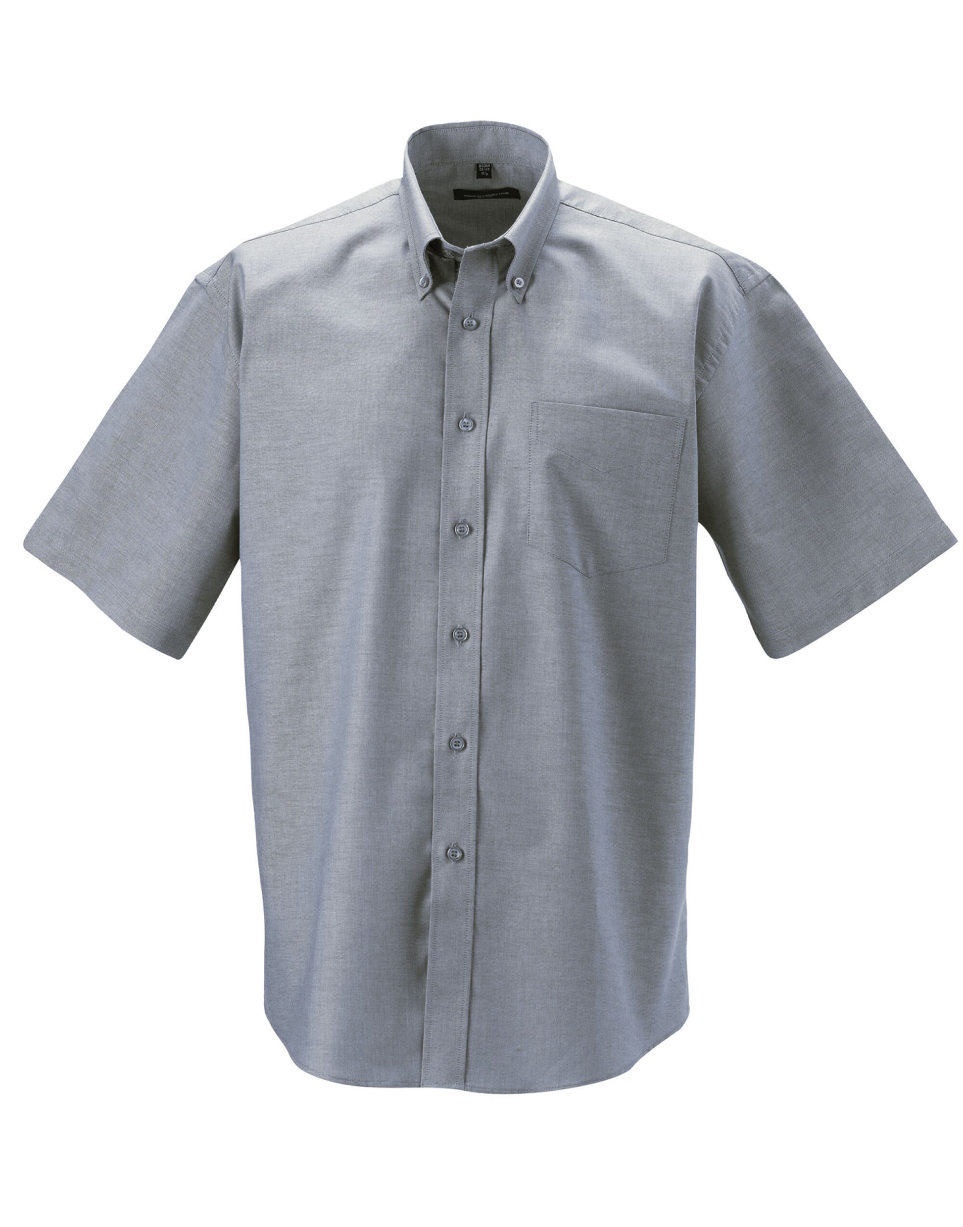 Men's Short Sleeve Classic Oxford Shirt - Silver Grey