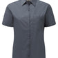 Ladies' Short Sleeve Classic Polycotton Poplin Shirt - Convoy Grey
