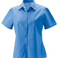 Ladies' Short Sleeve Classic Polycotton Poplin Shirt - Corporate Blue