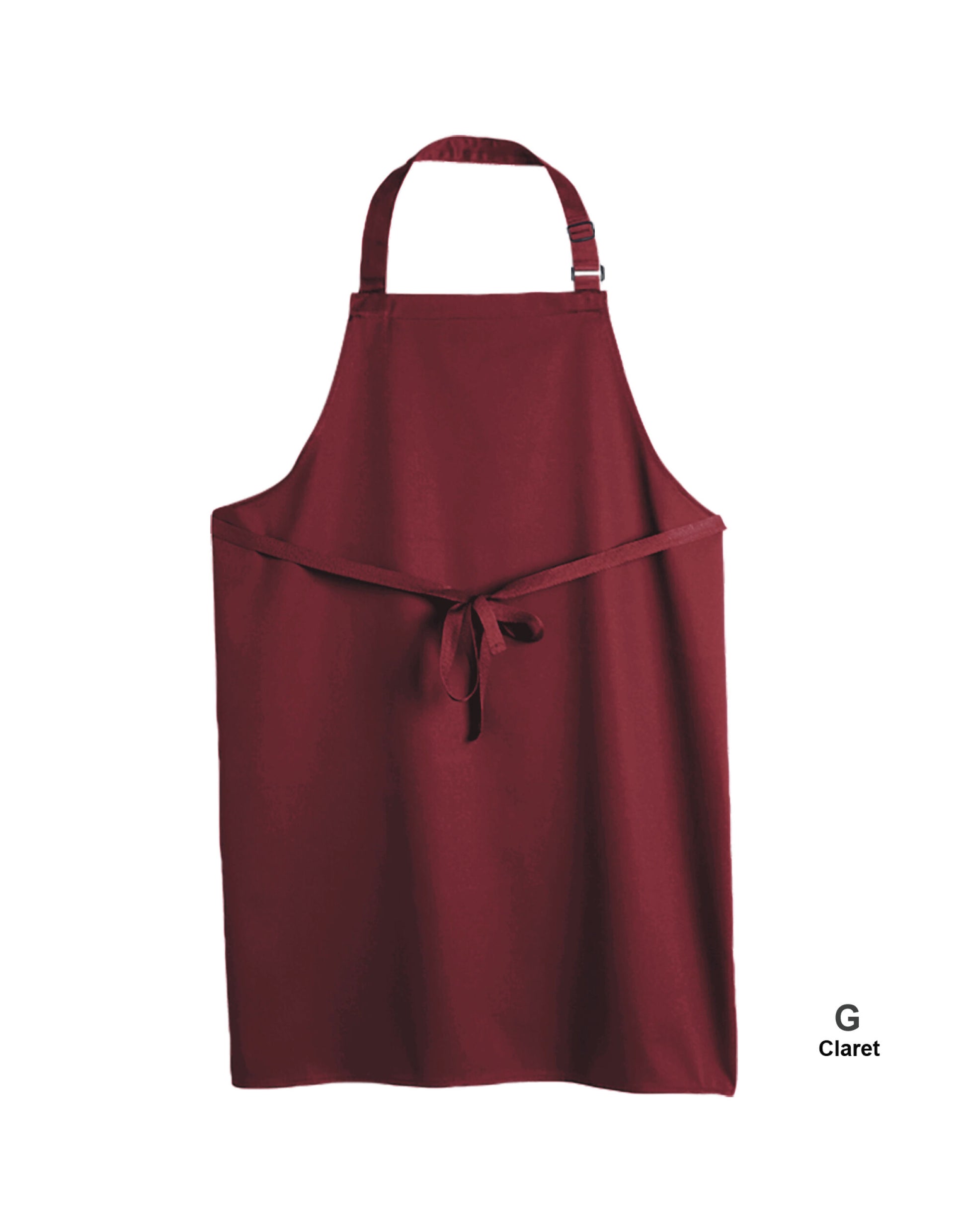 Multi-Coloured Recycled Bib Apron - Claret