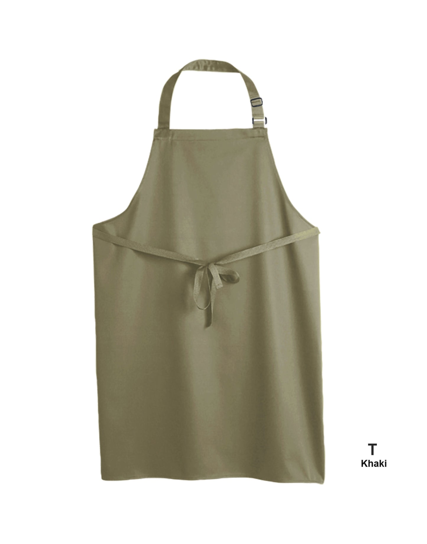 Multi-Coloured Recycled Bib Apron - Khaki