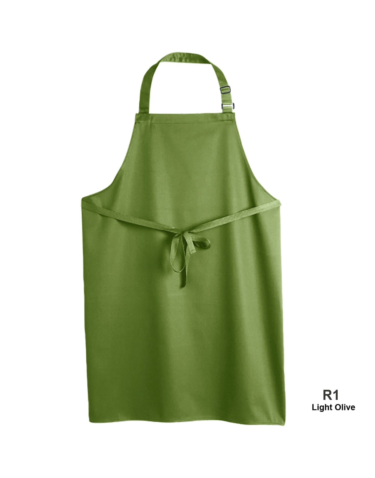 Multi-Coloured Recycled Bib Apron - Light Olive