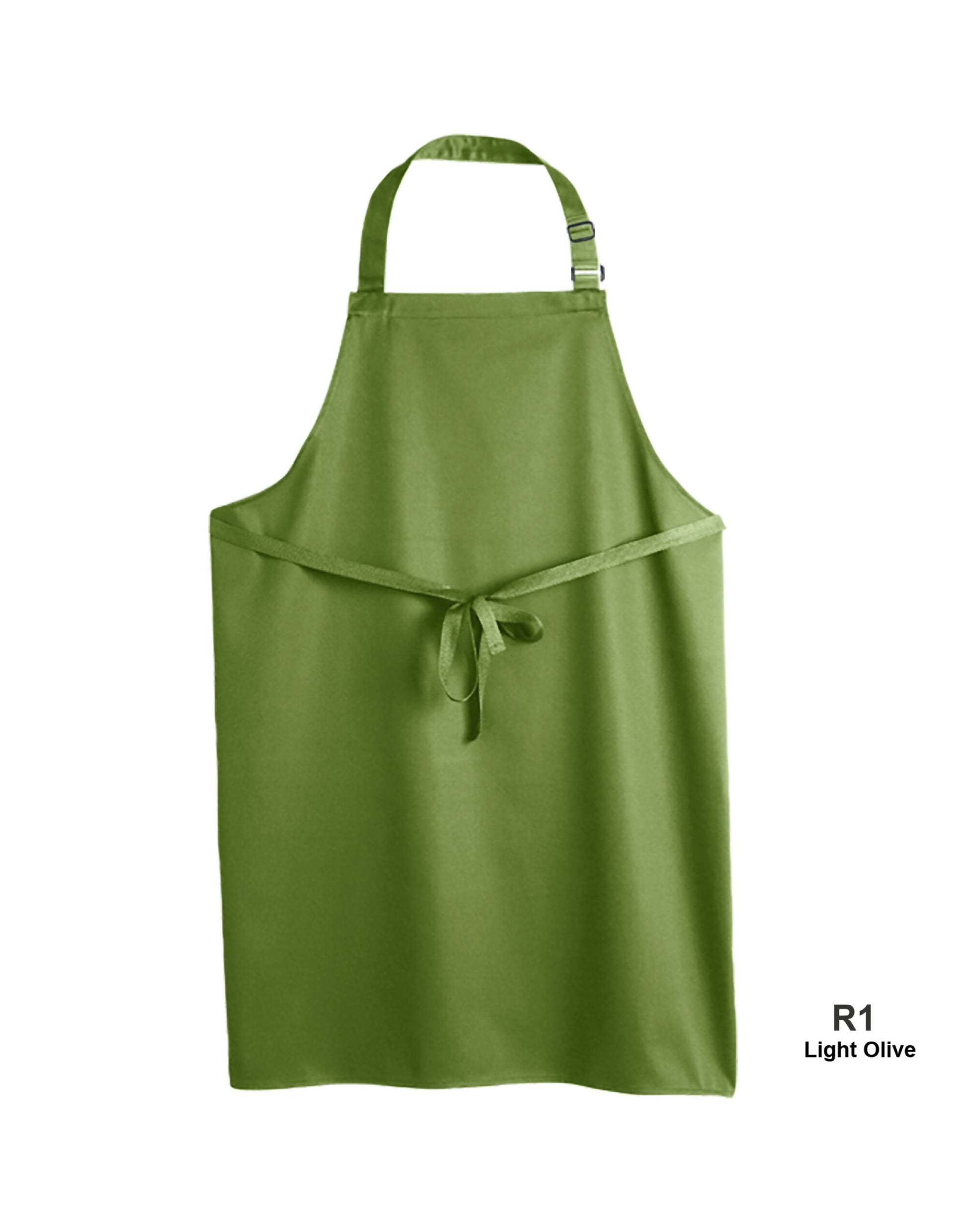 Multi-Coloured Recycled Bib Apron - Light Olive