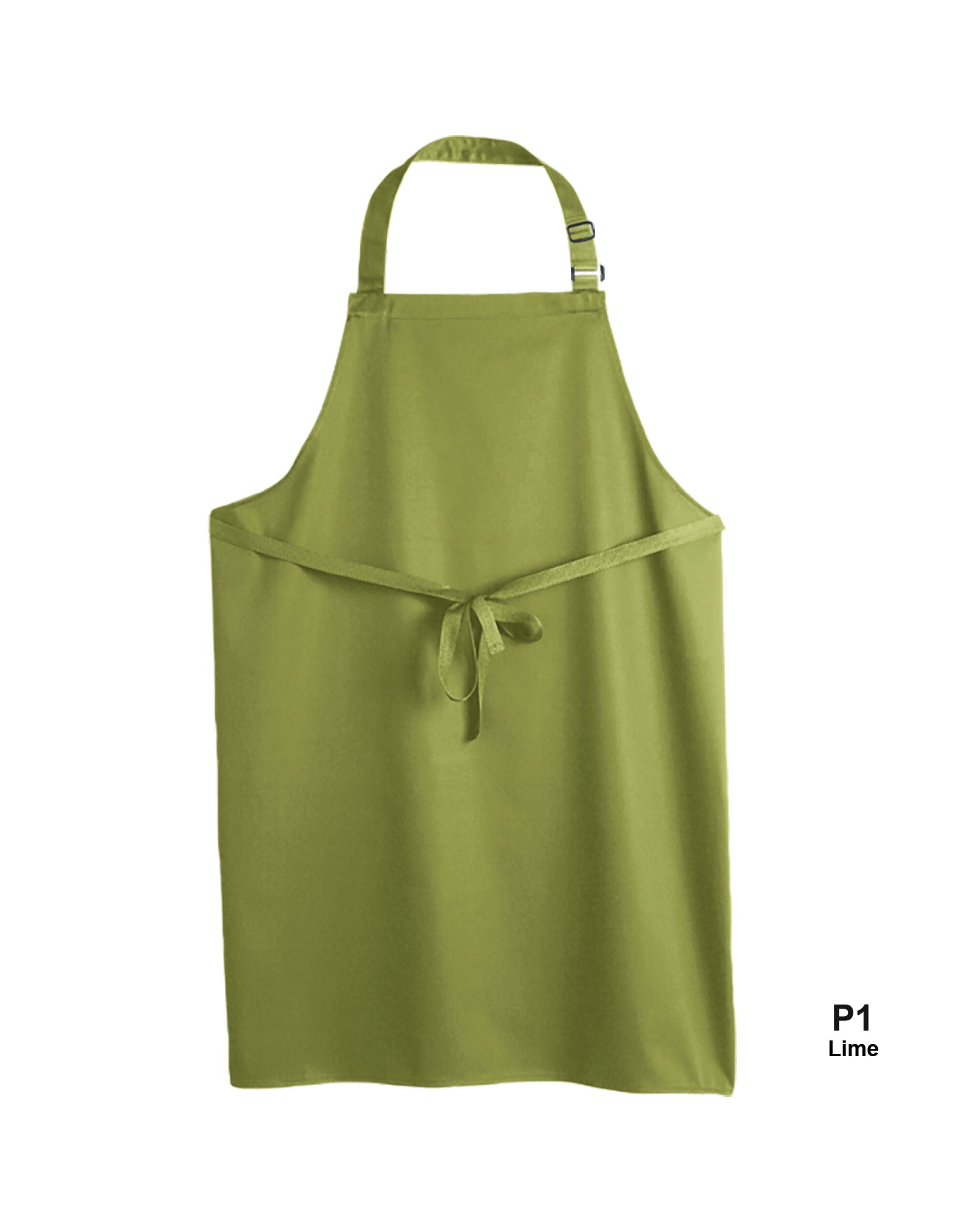 Multi-Coloured Recycled Bib Apron - Lime
